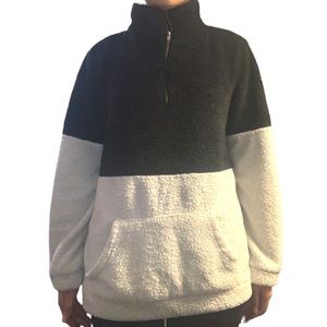 Oversized Teddy Half Zip Sweatee
